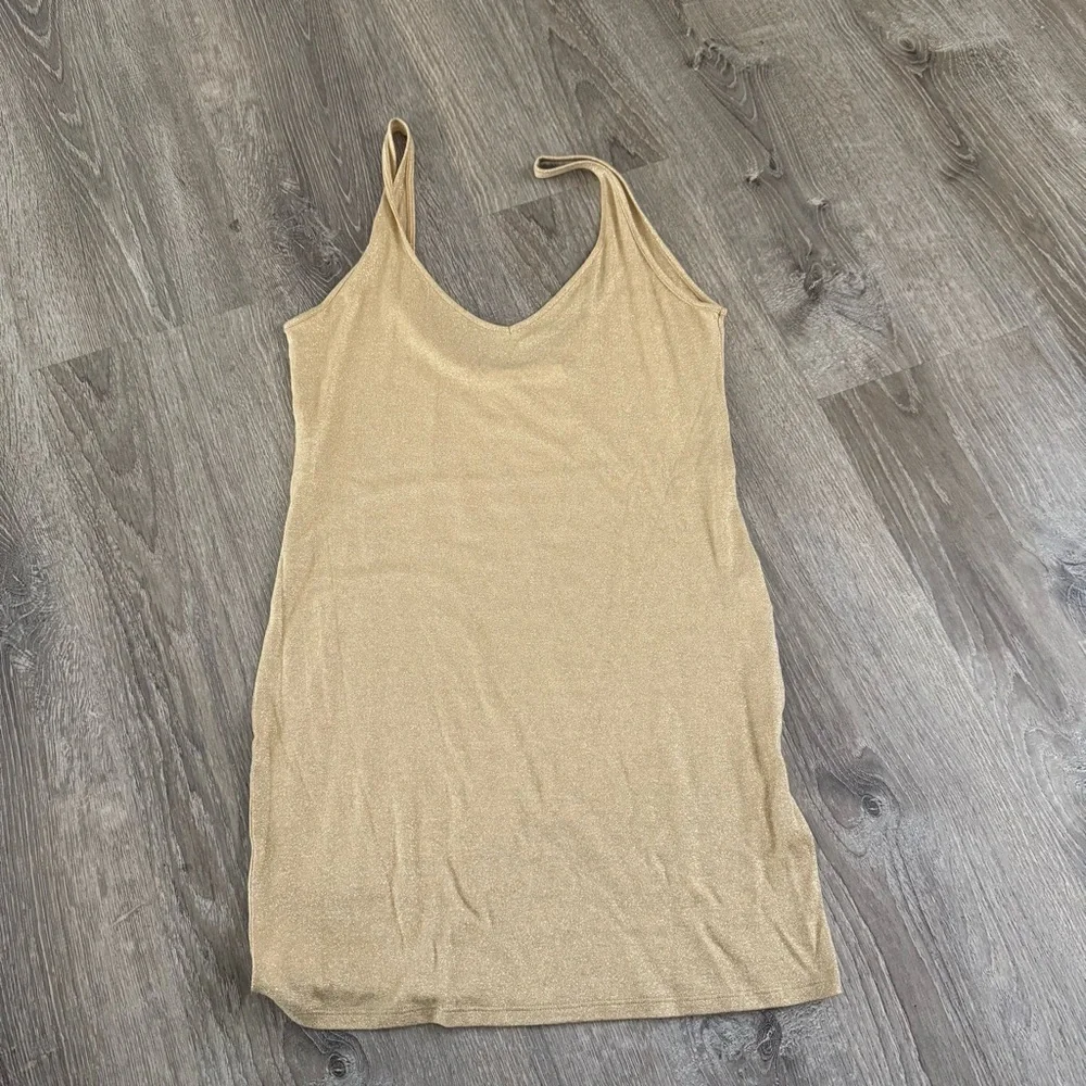 Asta resort Lily gold metallic mesh slip dress - Picture 6 of 8